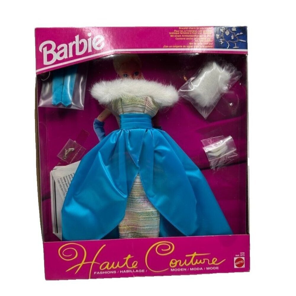 Vintage 1993 Mattel NIP 10772 Barbie Haute Couture Dress Reassembled in Package
